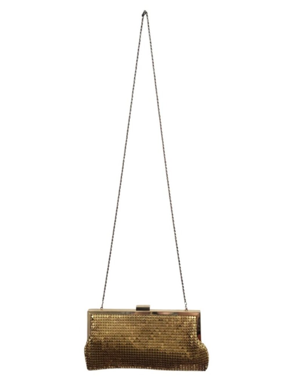 Vintage La Regale Gold Metal Mesh Evening Bag Chain Shoulder Clutch Purse - Picture 4 of 11
